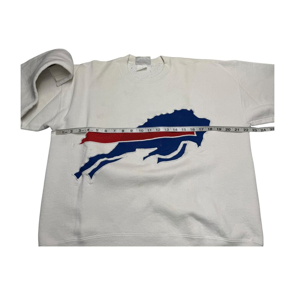 Vintage 90s Buffalo Bills Crewneck Sweatshirt XL Riders Made in USA - Picture 7 of 10